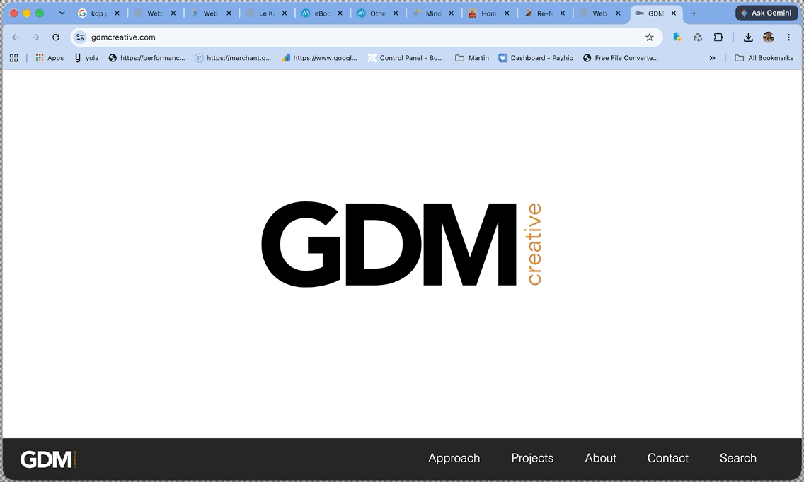 GDM Creative Website Preview